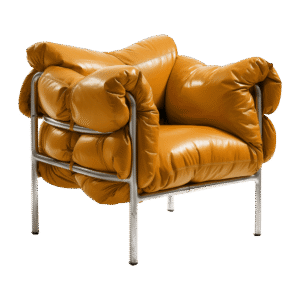 Living Room Accent Chair - Brown, Leather